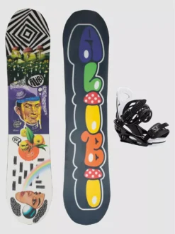 Alibi Snowboards Brain Rain 125 + Burton Smalls 2023 Snowboard-Set