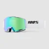100Percent Norg Hiper White/Green Goggle -Dakine Verkäufe NorgHiperWhiteGreenGoggle