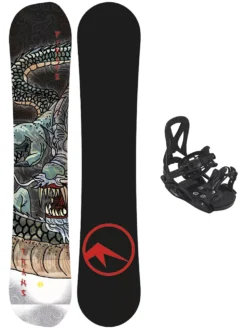 TRANS Pirate 135 + Junior M Black 2023 Snowboard-Set
