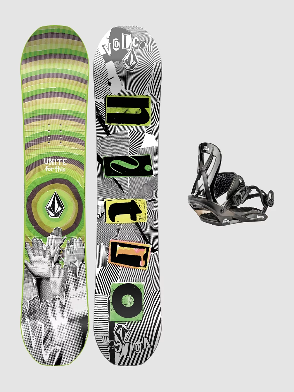 Nitro Ripper X Volcom 116 + Charger Mini 2023 Snowboard-Set 3 Nitro Ripper X Volcom 116 + Charger Mini 2023 Snowboard-Set